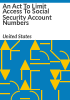 An_Act_to_Limit_Access_to_Social_Security_Account_Numbers