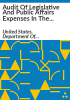 Audit_of_legislative_and_public_affairs_expenses_in_the_Department_of_Justice