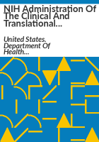 NIH_Administration_of_the_Clinical_and_Translational_Science_Awards_Program