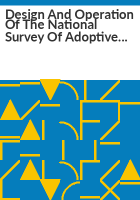 Design_and_operation_of_the_National_Survey_of_Adoptive_Parents__2007