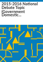 2015-2016_National_debate_topic__Government_domestic_surveillance_